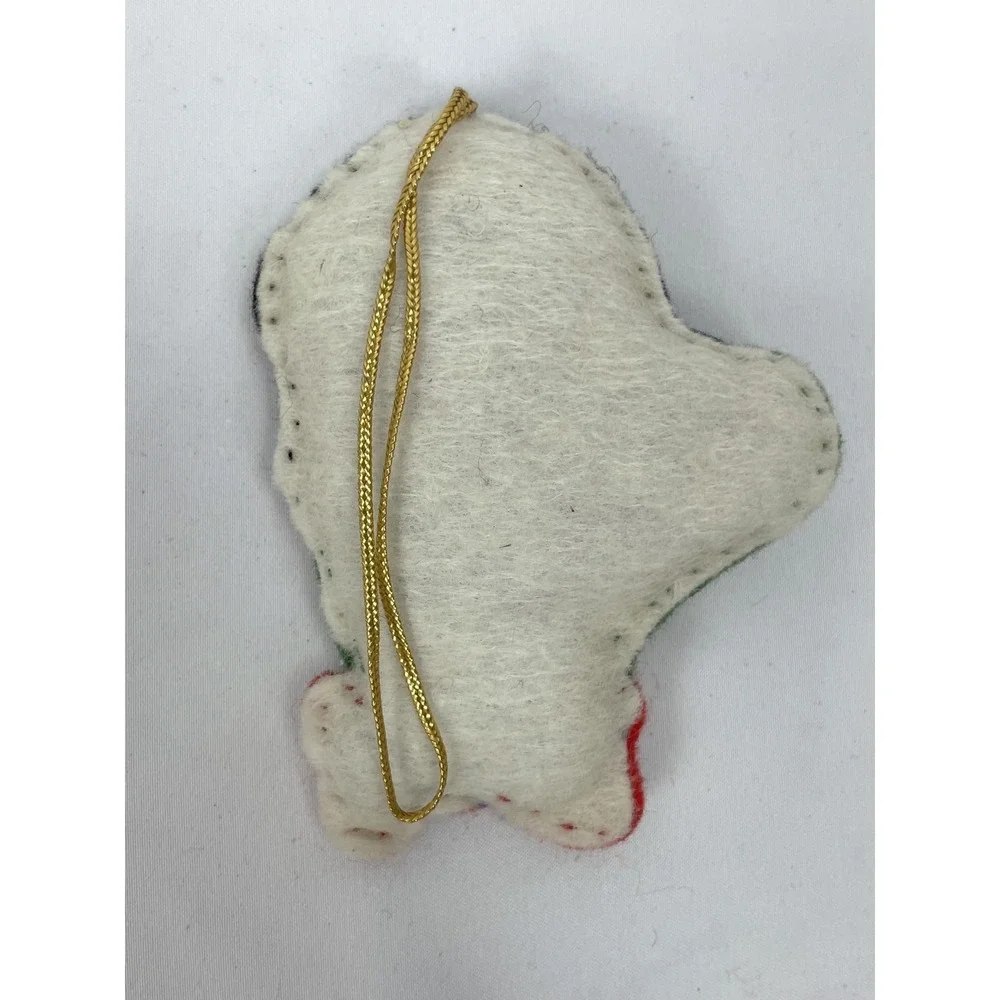 Disney Ornaments Felt Sequins Pinocchio Snow White Dwarfs Vintage 6
